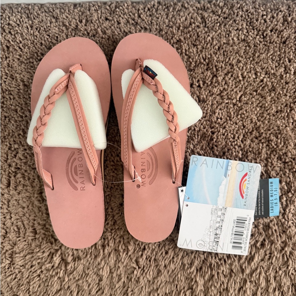 Rainbow Sandals Women’s Flirty Braidy Premier Leather w/Single Braided Strap